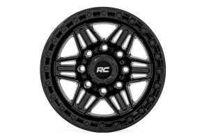 Wheel - Rough Country - 76 Series, Simulated Beadlock - Gloss Black Wheel - Rough Country - 76 Series, Simulated Beadlock - Gloss Black
